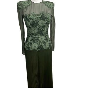 John Anthony Elegant Green Lace Jacket And Gown